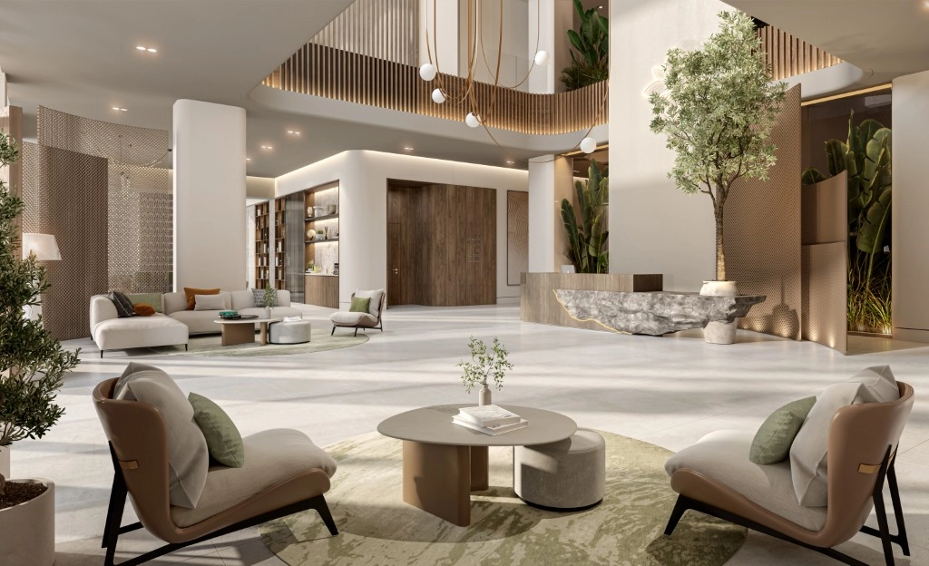Home office corner with ample daylight in Gardenia Bay residence